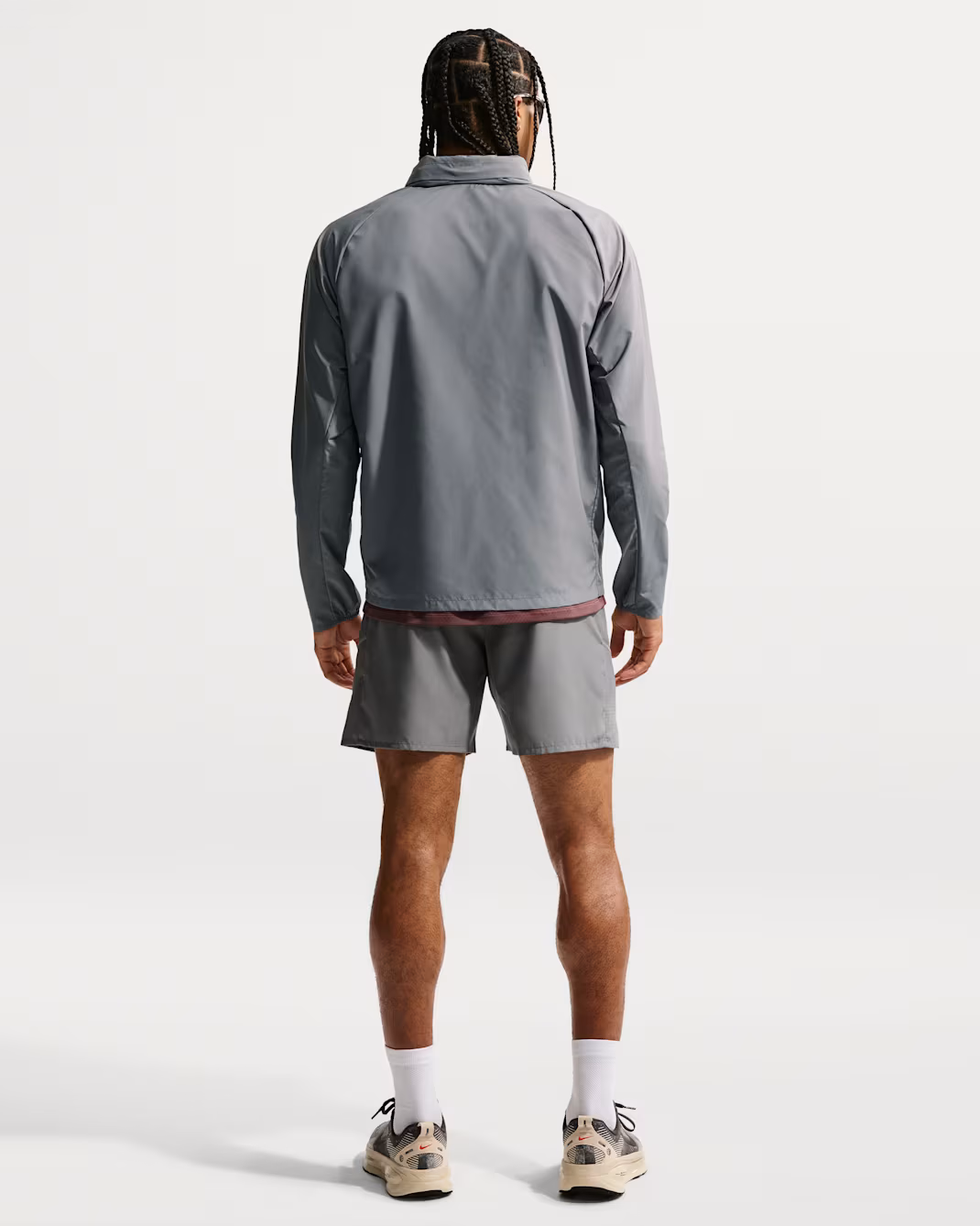 Куртка чоловіча Nike Running Jacket Dri-FIT Miler UV - Smoke Grey/Reflective Silver IF2369-084 — фото 6
