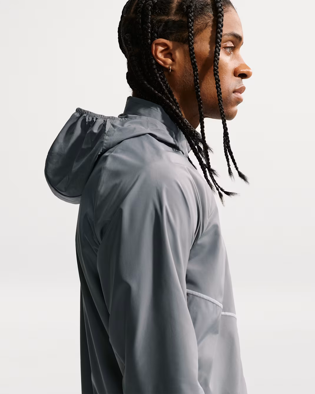 Куртка чоловіча Nike Running Jacket Dri-FIT Miler UV - Smoke Grey/Reflective Silver IF2369-084 — фото 4