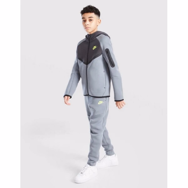Толстовка дитяча kids Nike Sportswear Tech Fleece Grey/Black HV5867-060 — фото 2