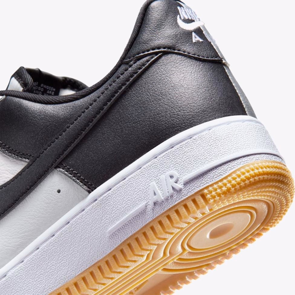 Кросівки чоловічі Nike Air Force 1 '07 LV8 White/Black/Metallic Silver/White/Gum Yellow IB6847-100 — фото 4