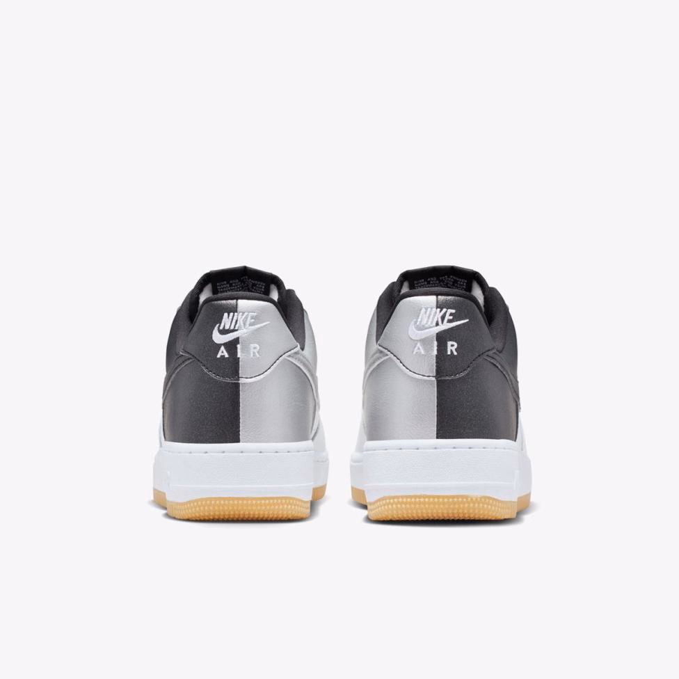 Кросівки чоловічі Nike Air Force 1 '07 LV8 White/Black/Metallic Silver/White/Gum Yellow IB6847-100 — фото 5