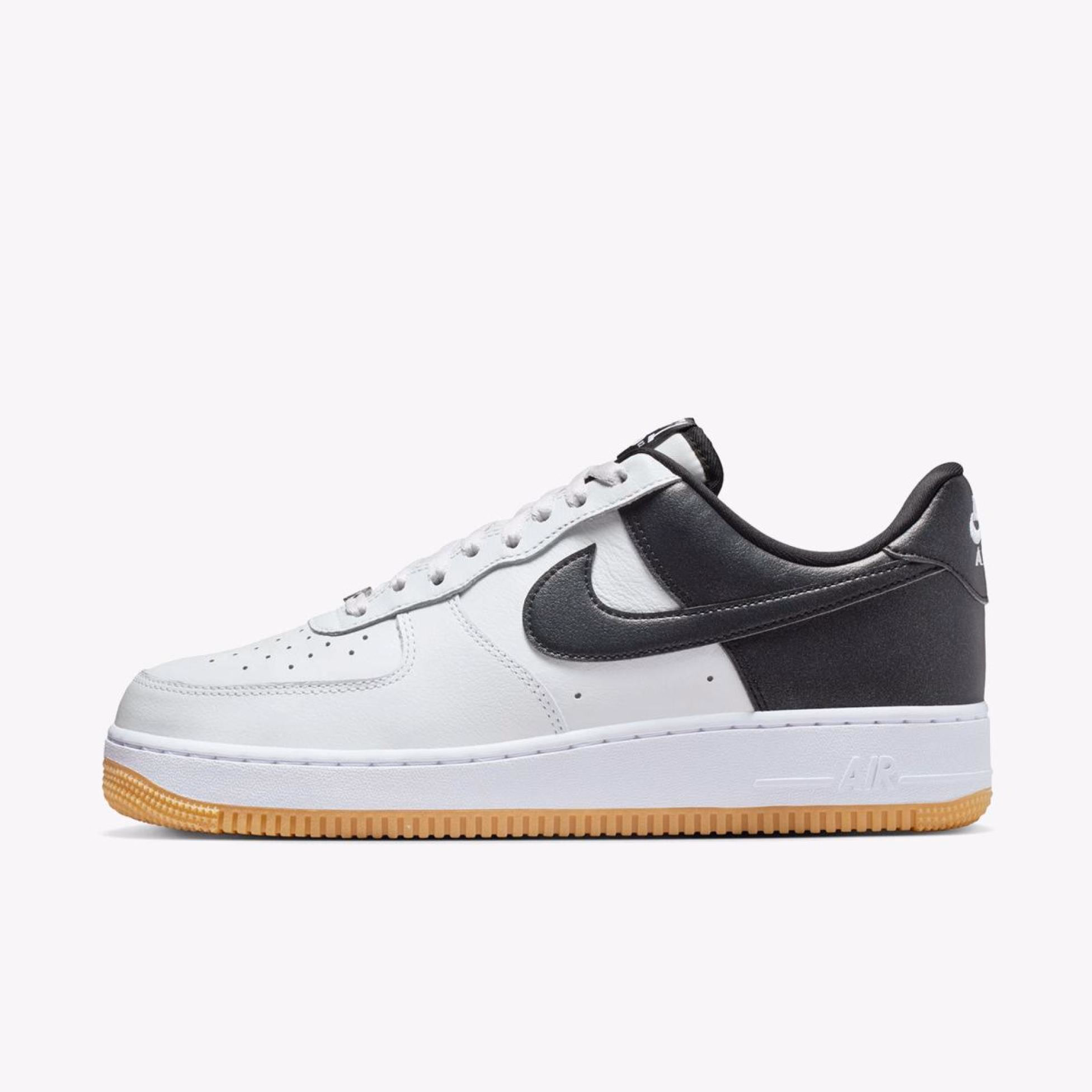 Кросівки чоловічі Nike Air Force 1 '07 LV8 White/Black/Metallic Silver/White/Gum Yellow IB6847-100