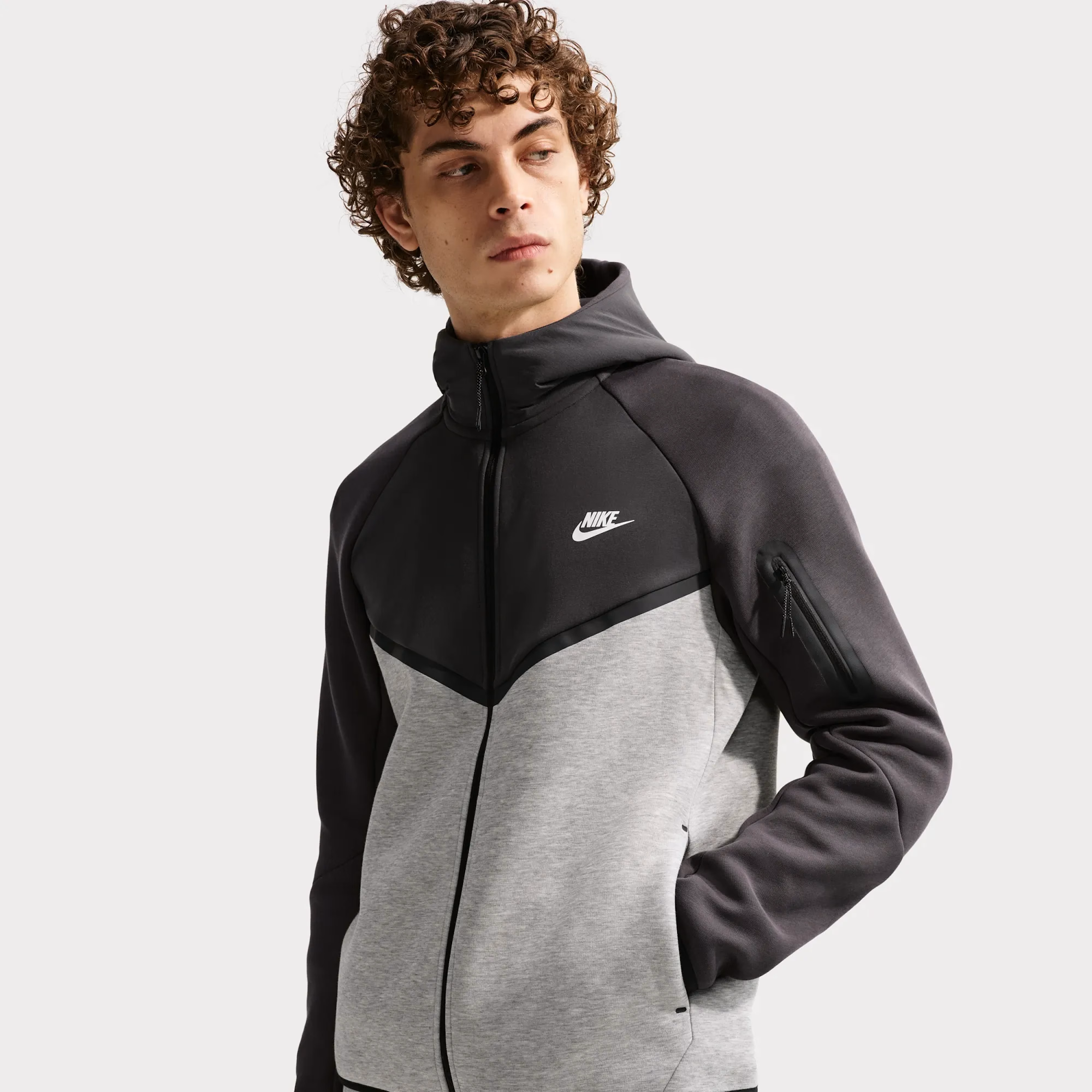 Толстовка чоловіча Nike Tech Fleece Windrunner Full-Zip Grey IH4302-063 — фото 5