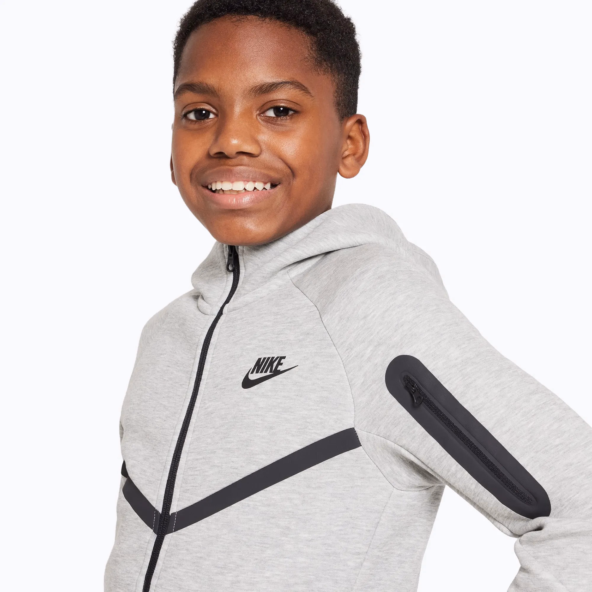 Толстовка дитяча Nike Tech Fleece Grey Full-Zip HV6166-063 — фото 4
