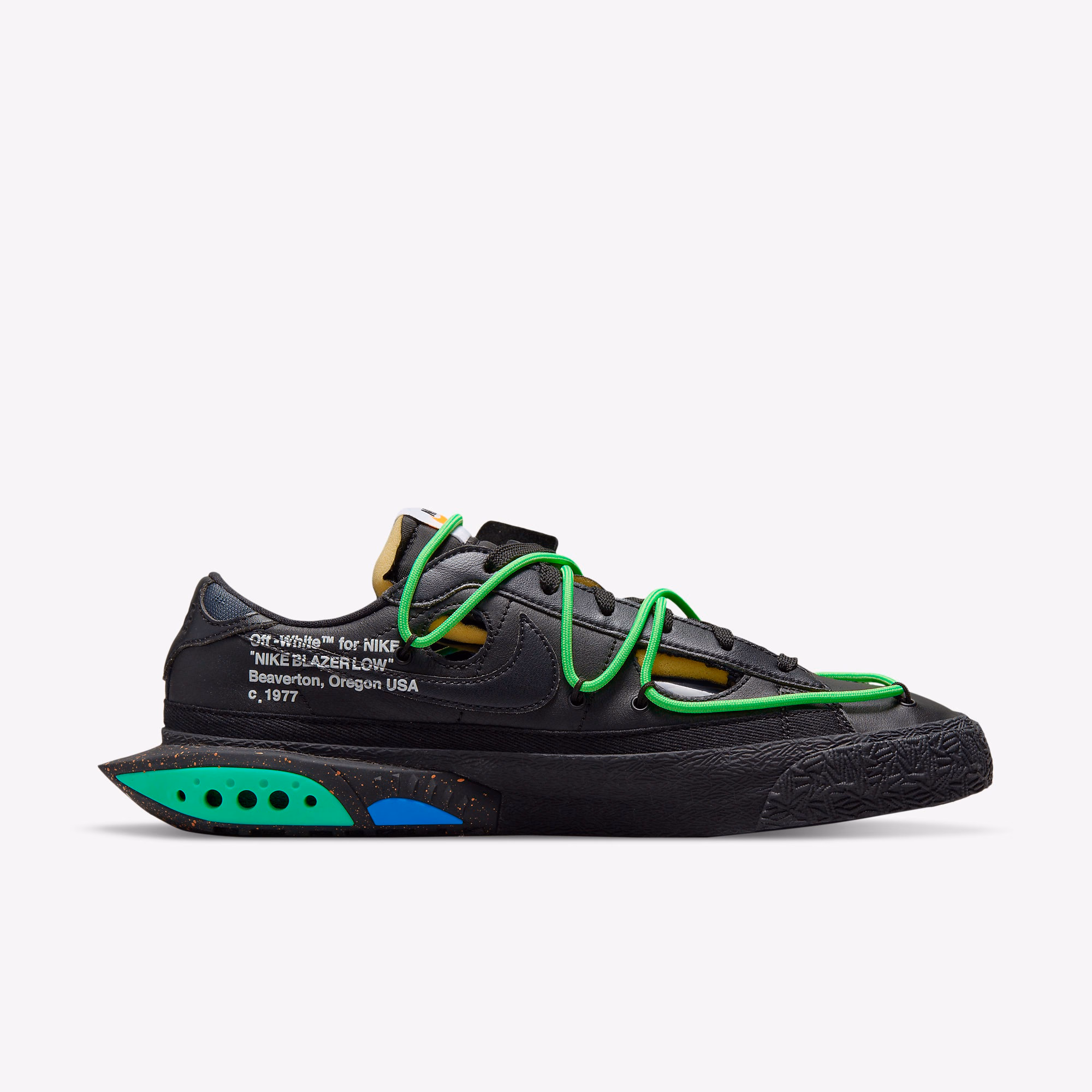 Кросівки чоловічі Nike Blazer Low ’77 “Black” x Off-White DH7863-001 — фото 3