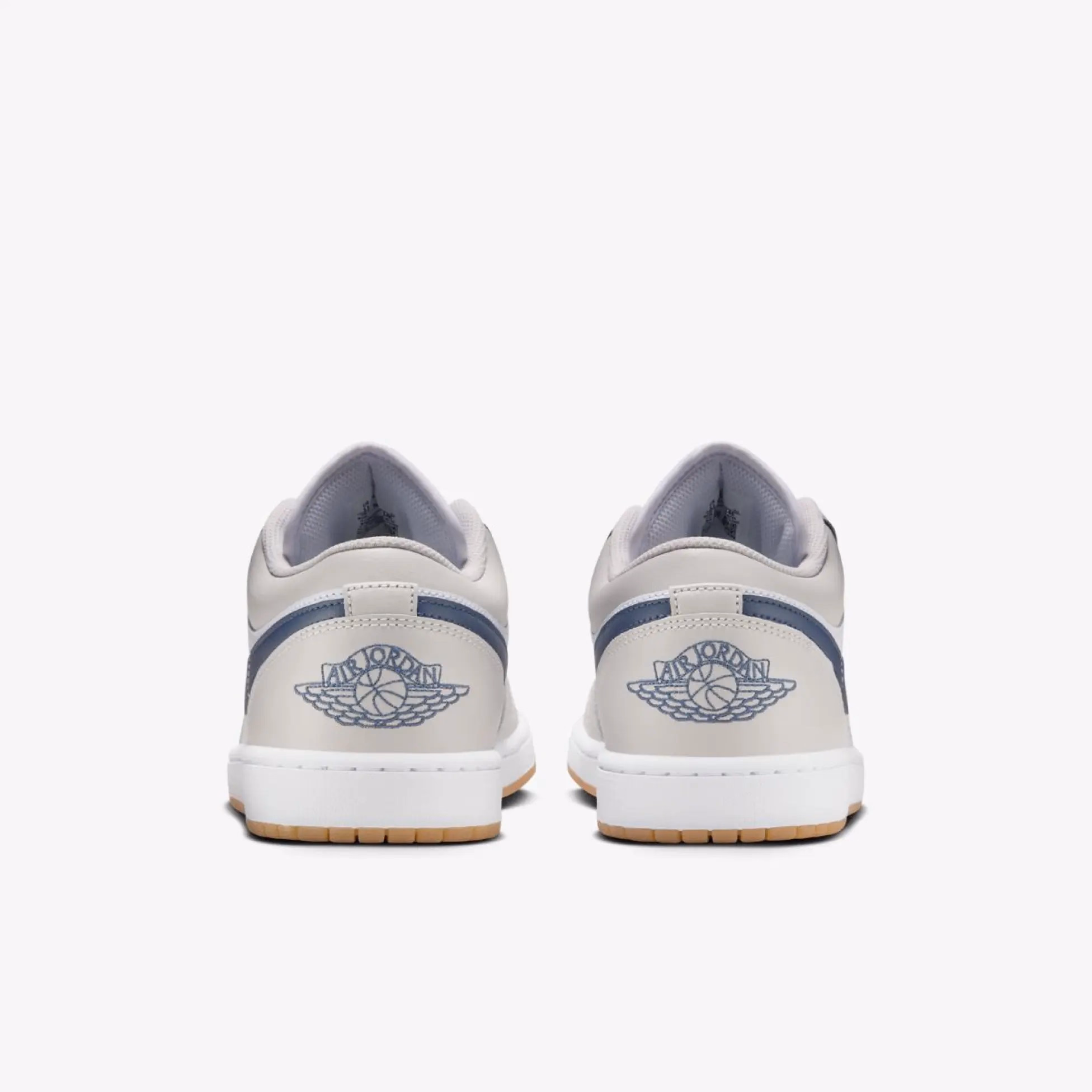 Кросівки чоловічі Air Jordan 1 Low White Midnight Navy Grey 553558-146 — фото 6