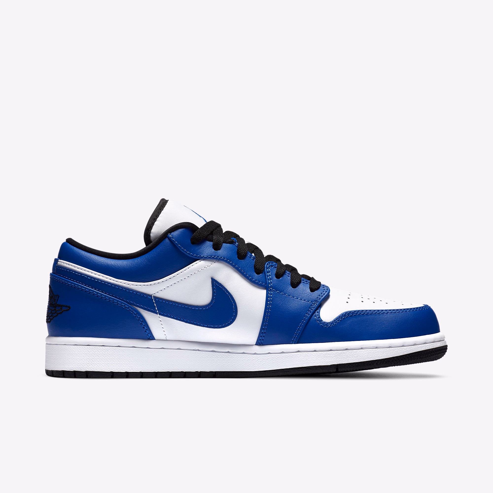 Кросівки чоловічі Air Jordan 1 Low White/Blue 553558-124 — фото 3