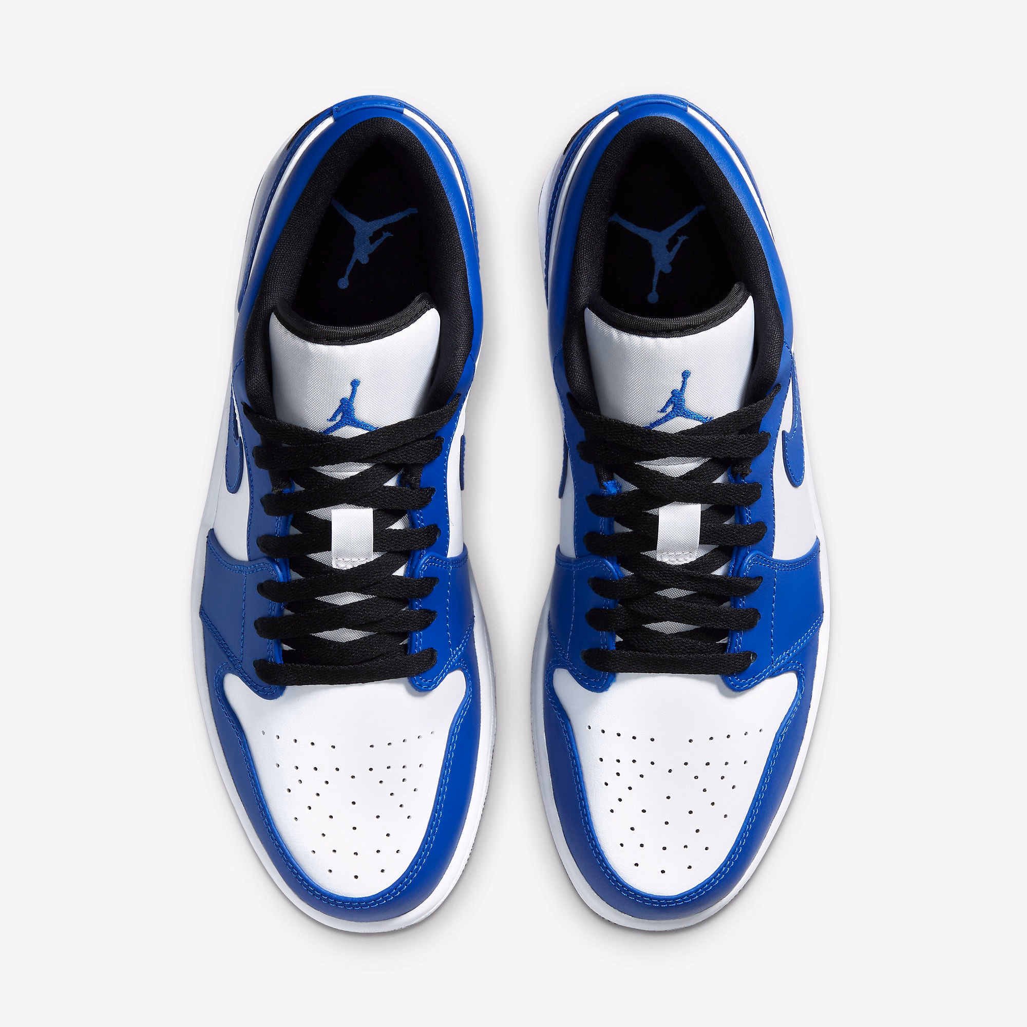 Кросівки чоловічі Air Jordan 1 Low White/Blue 553558-124 — фото 4