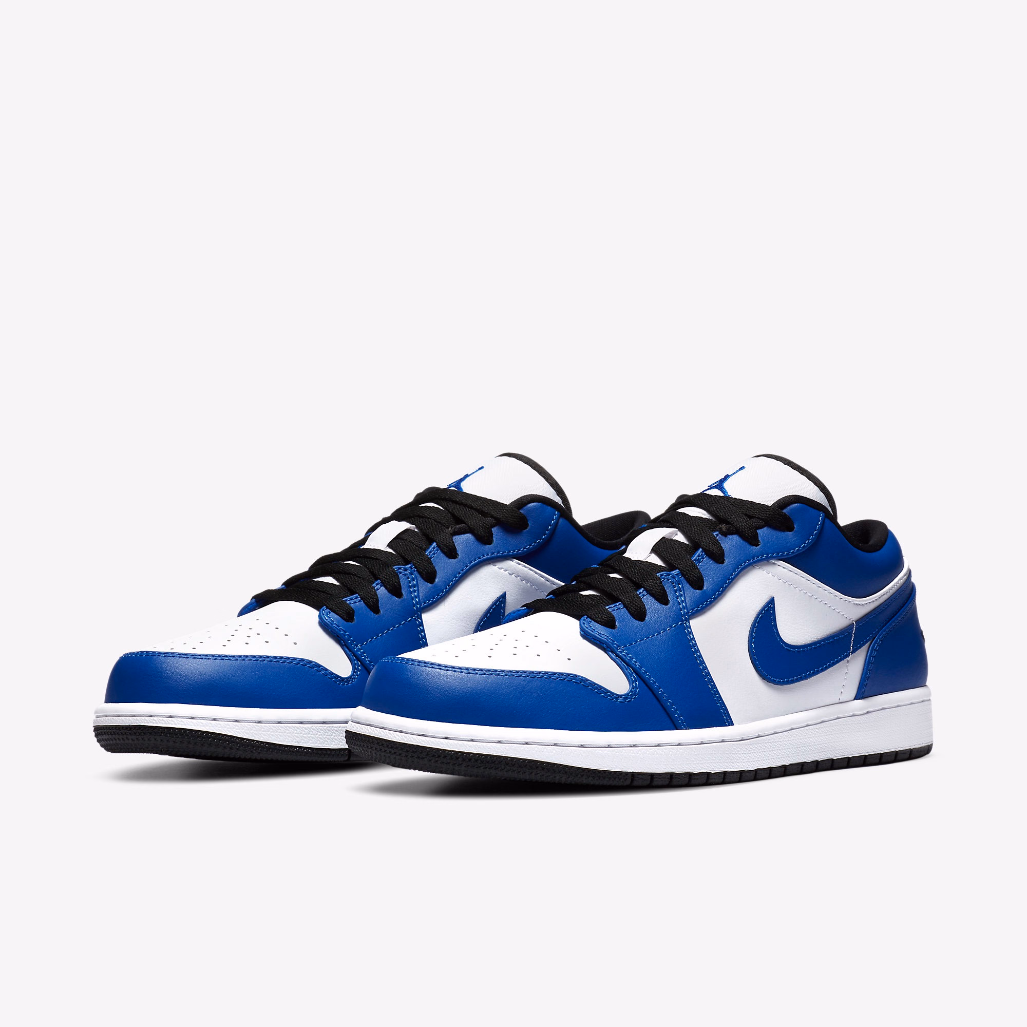 Кросівки чоловічі Air Jordan 1 Low White/Blue 553558-124 — фото 2