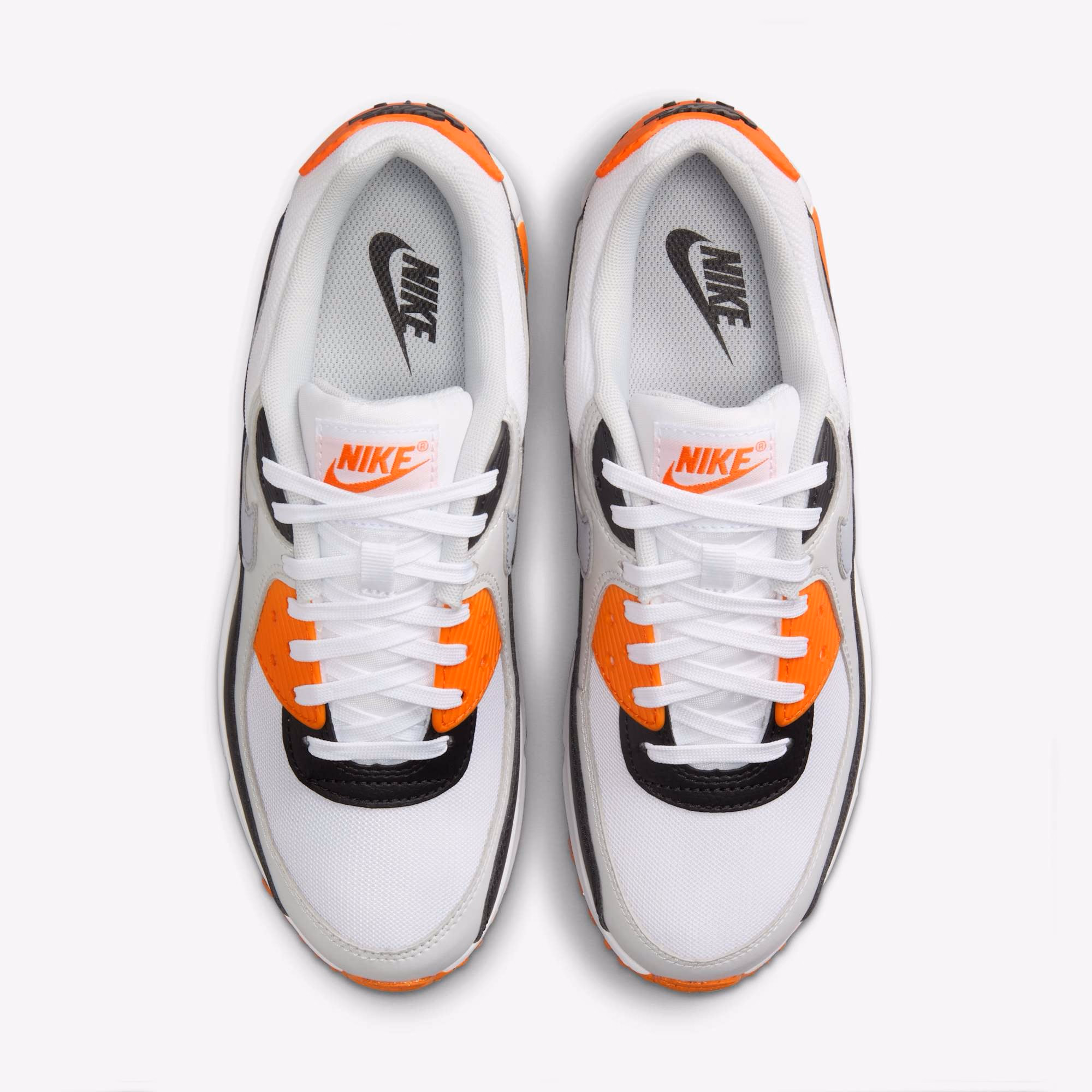 Кросівки чоловічі Nike Air Max 90 "White/Black/Orange" DH8010-108 — фото 5