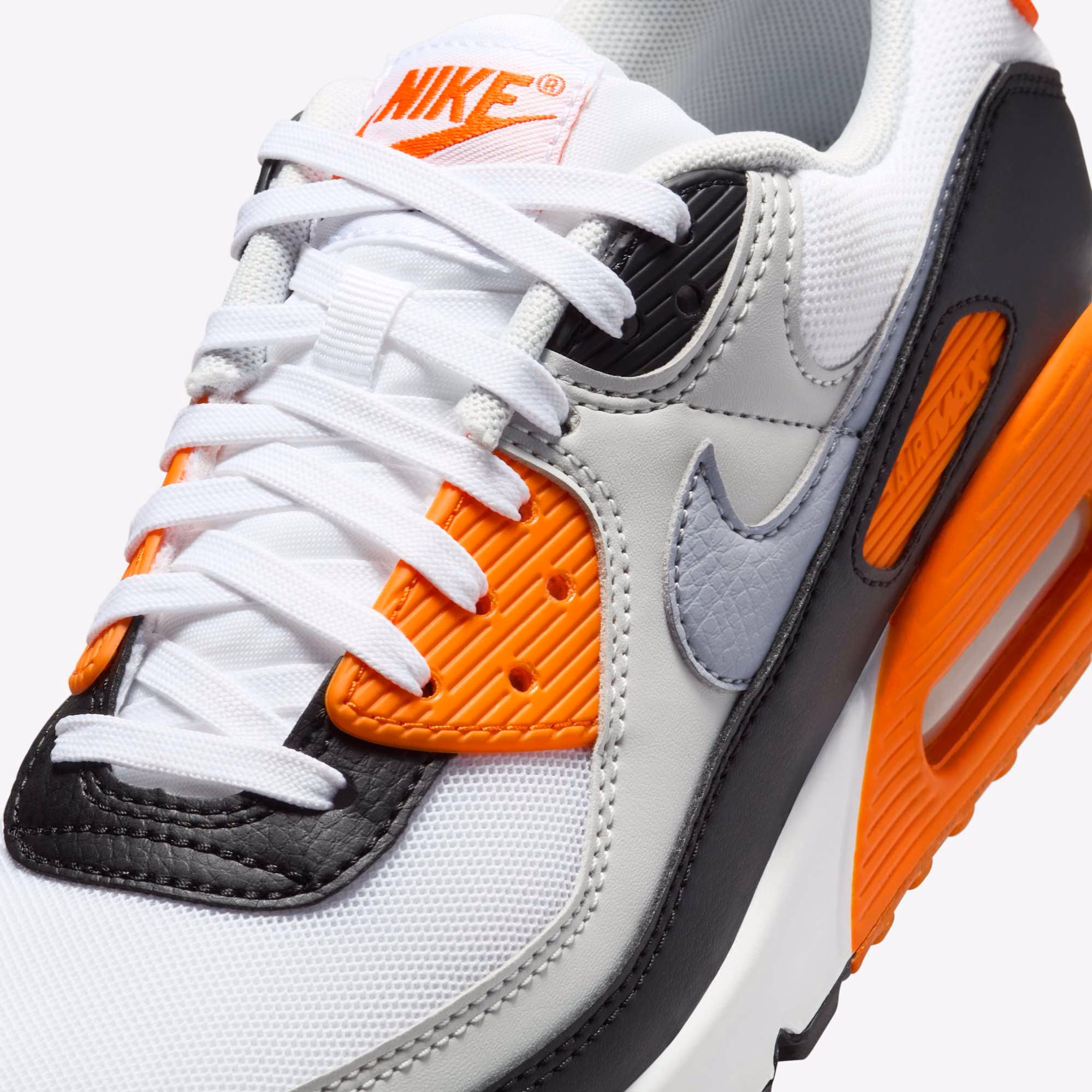 Кросівки чоловічі Nike Air Max 90 "White/Black/Orange" DH8010-108 — фото 4