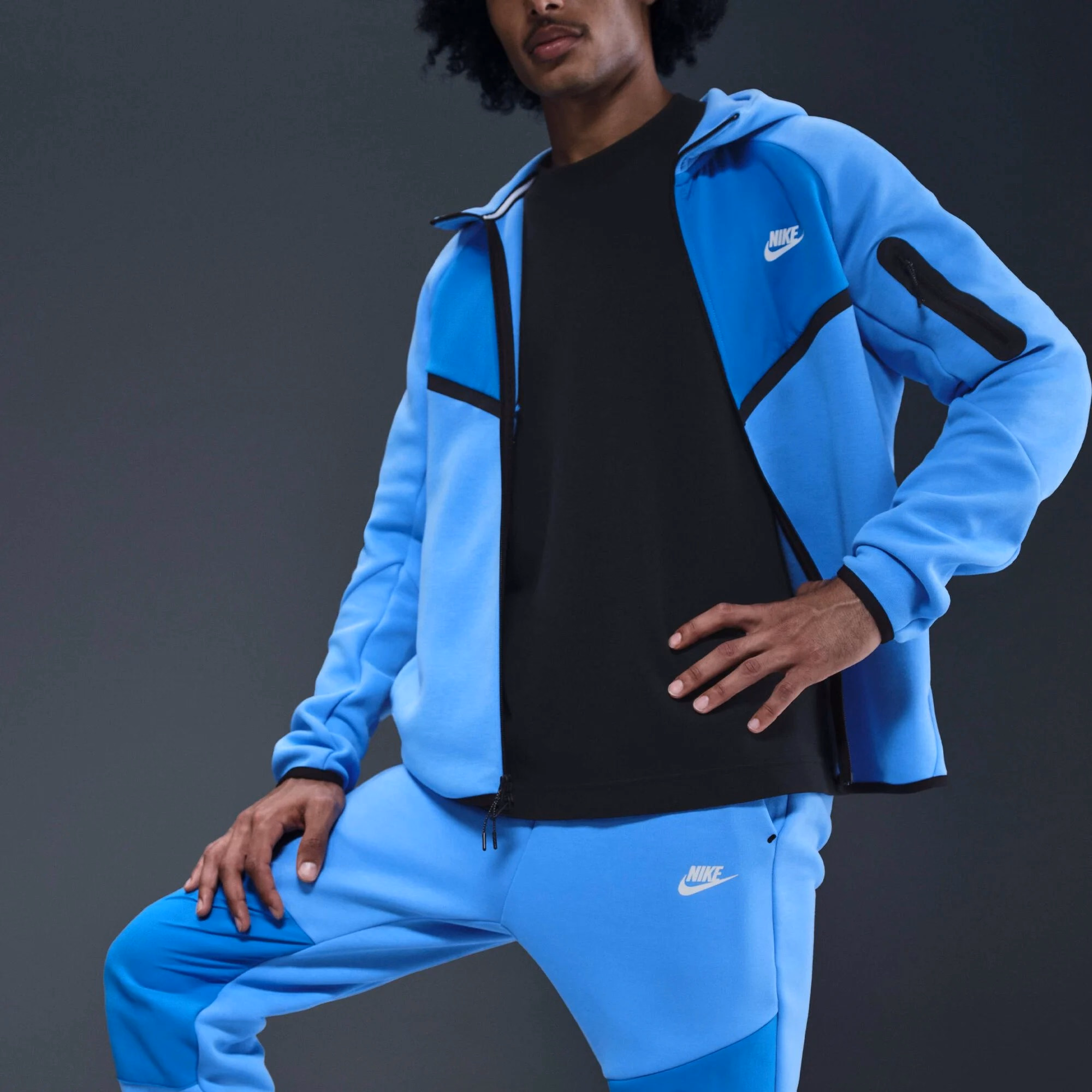 Штани чоловічі Nike Tech Fleece University Blue/Light Photo IH4303-412 — фото 3
