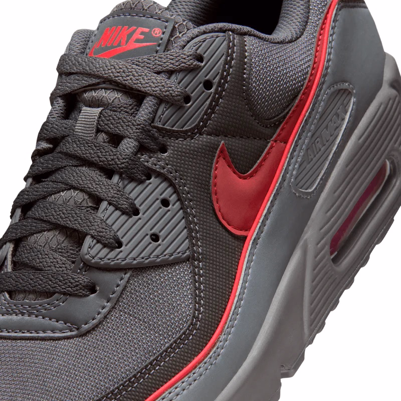 Кросівки чоловічі Nike Air Max 90 Premium Iron Grey/ University Red-Black HV4517-001 — фото 4