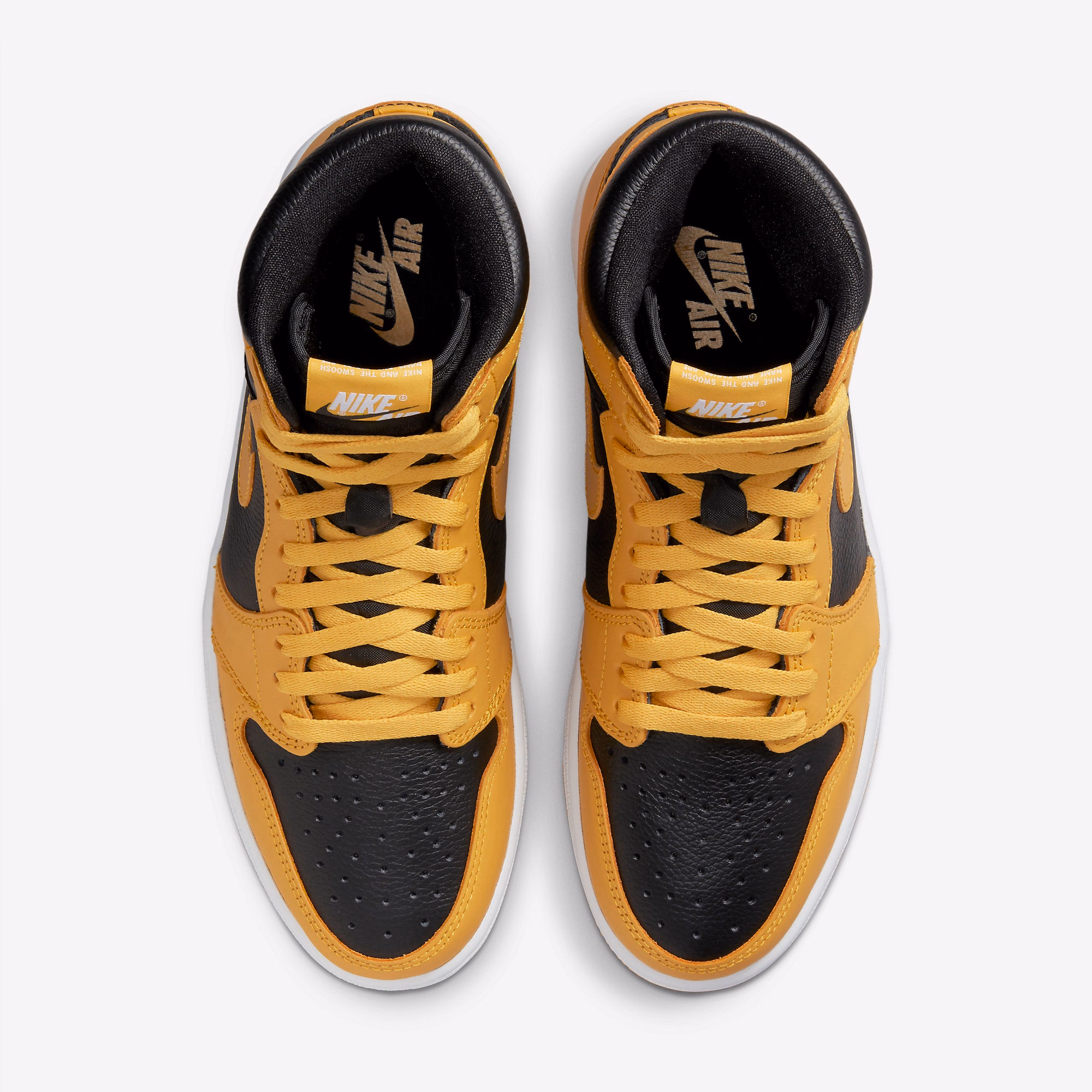 Кросівки чоловічі Air Jordan 1 Retro High Og Black/Yellow 555088-701 — фото 4