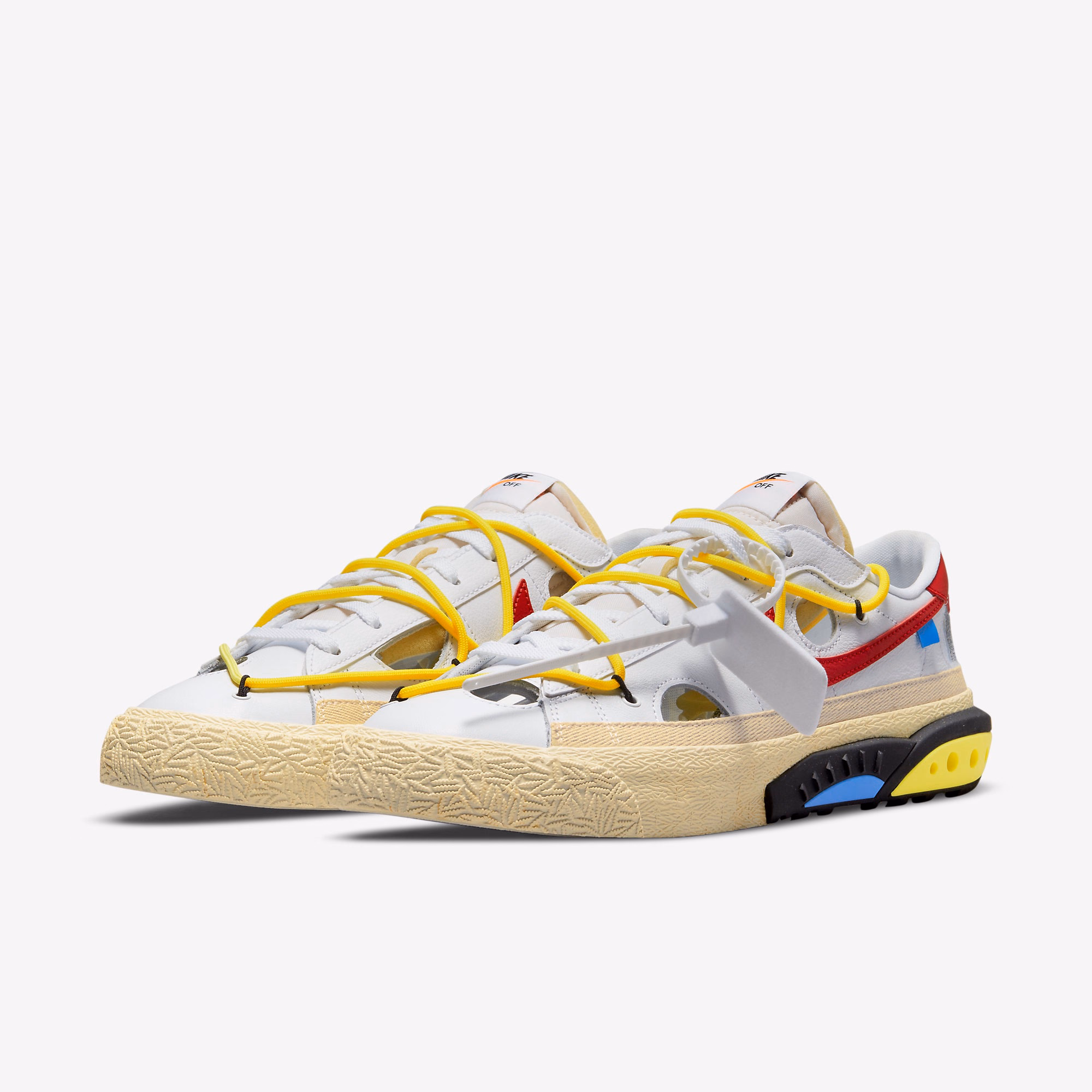Кросівки чоловічі Nike Blazer Low Off-White University Red - DH7863-100 — фото 2