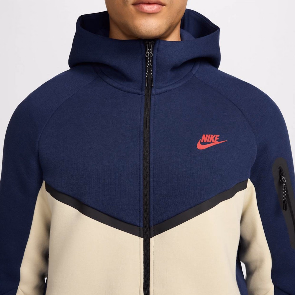 Толстовка чоловіча Nike Tech Fleece Blue/Beige HV6512-410 — фото 2