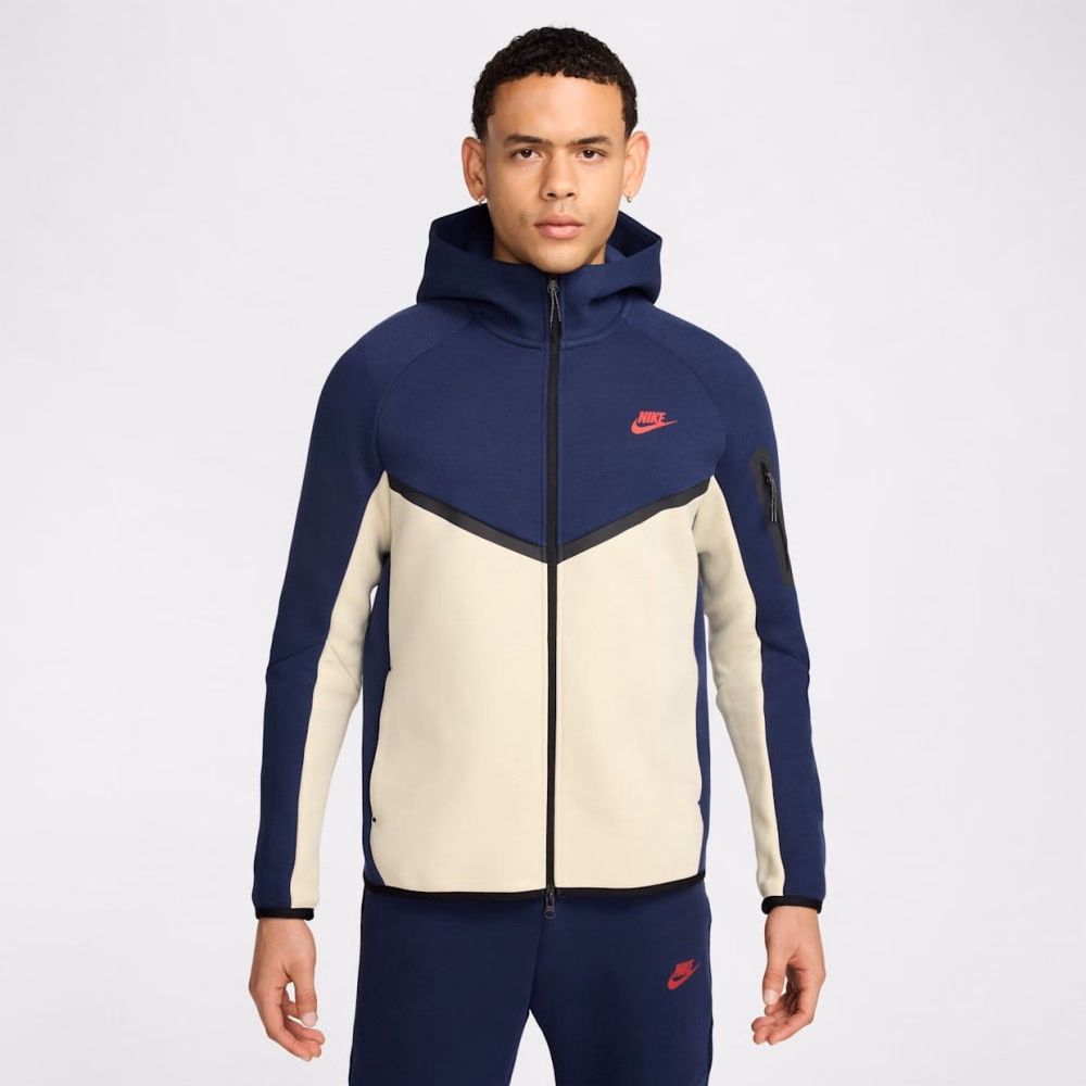 Толстовка чоловіча Nike Tech Fleece Blue/Beige HV6512-410