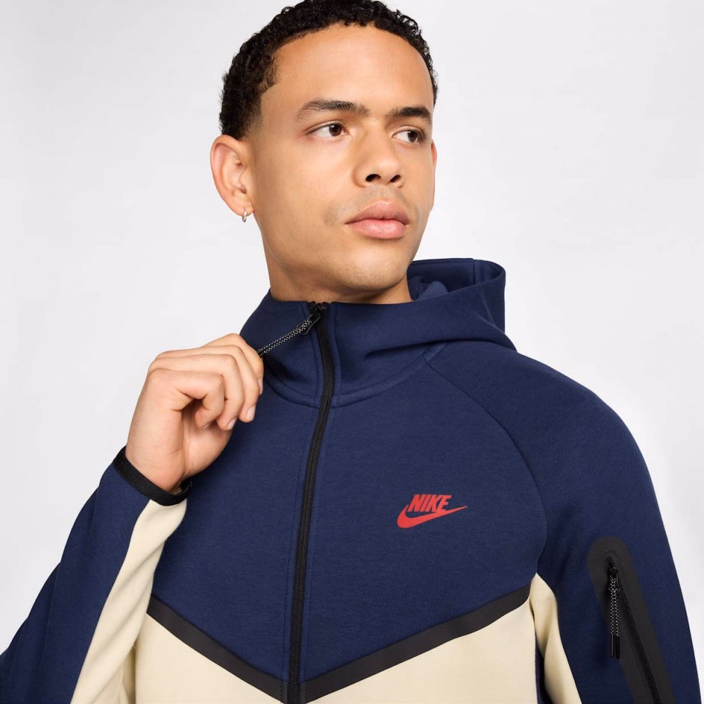 Толстовка чоловіча Nike Tech Fleece Blue/Beige HV6512-410 — фото 4