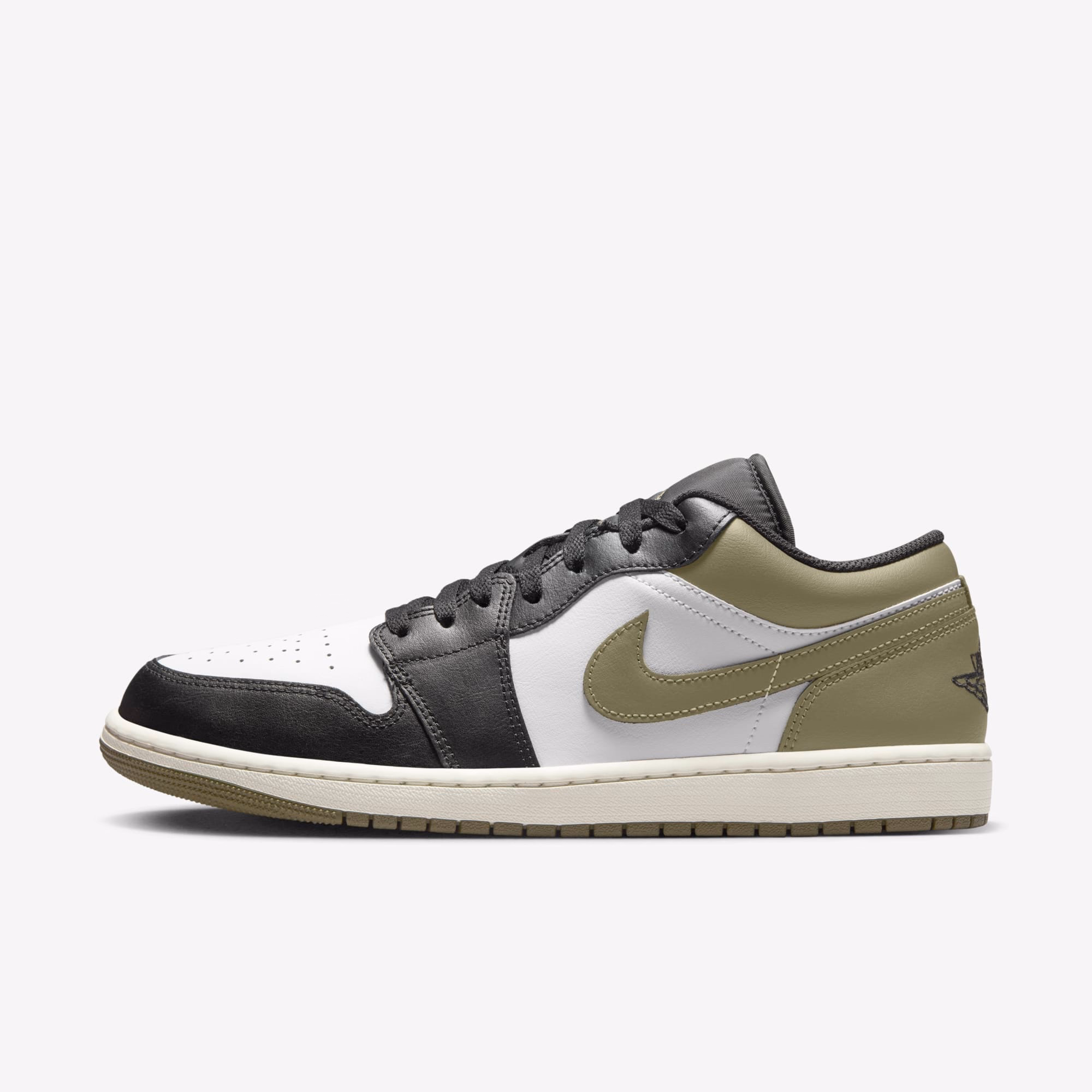 Кросівки чоловічі Air Jordan 1 Low White/Olive 553558-092