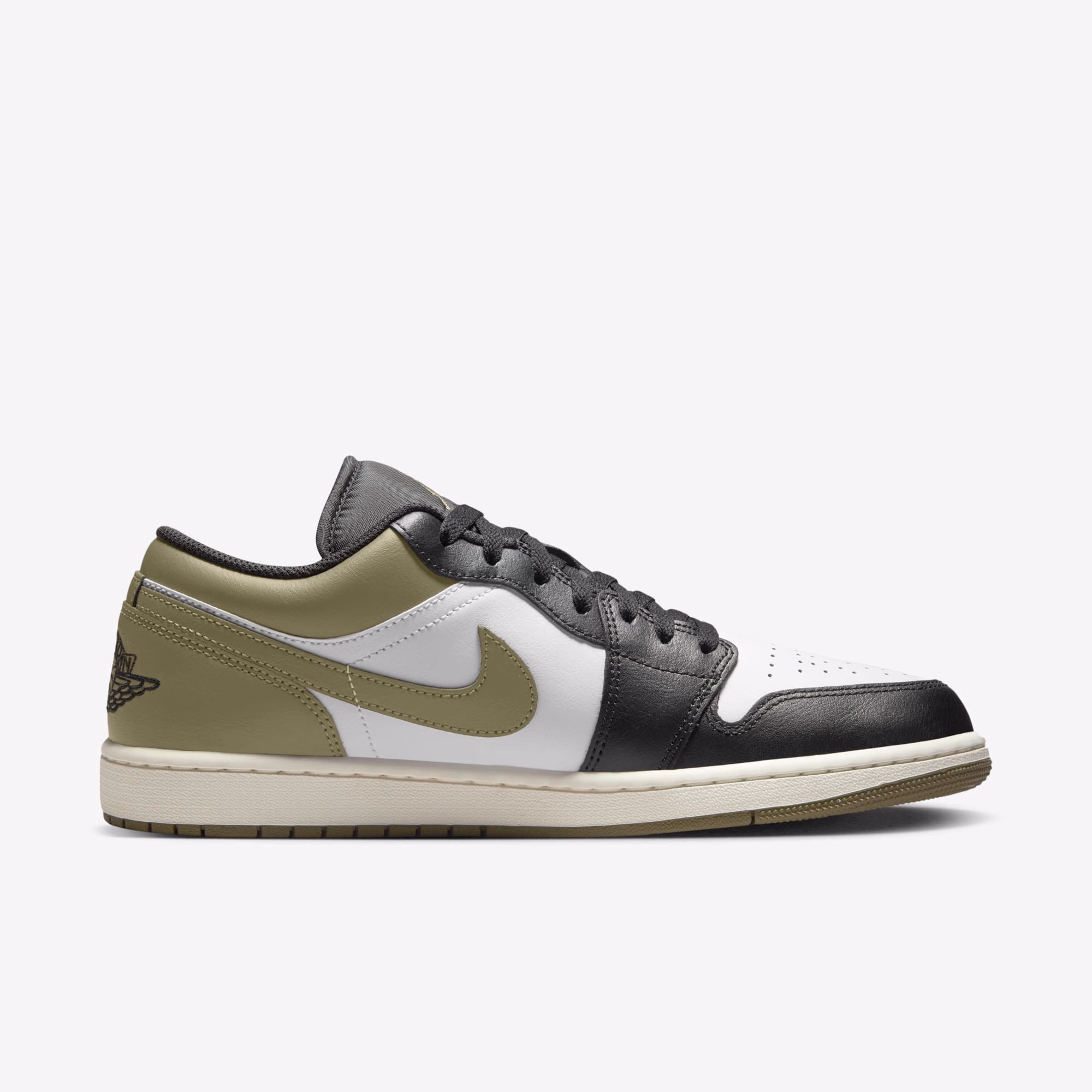 Кросівки чоловічі Air Jordan 1 Low White/Olive 553558-092 — фото 3
