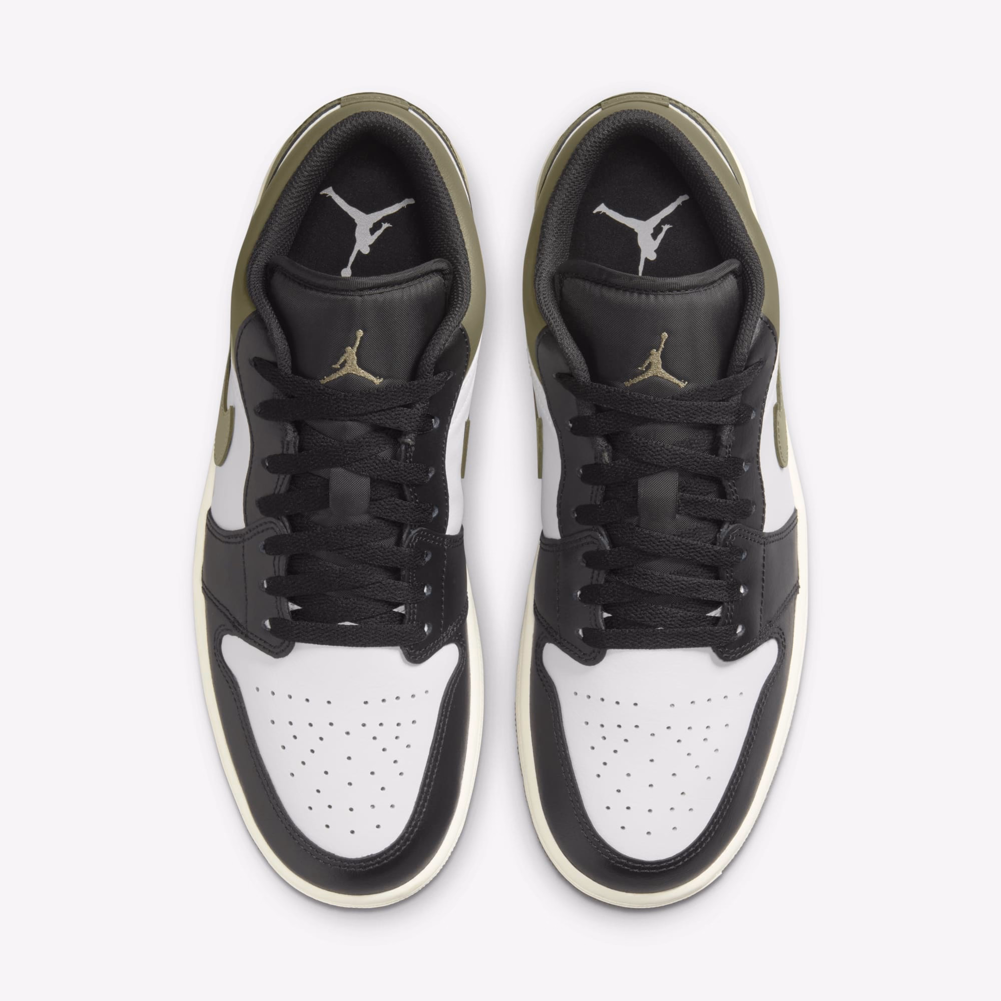 Кросівки чоловічі Air Jordan 1 Low White/Olive 553558-092 — фото 6