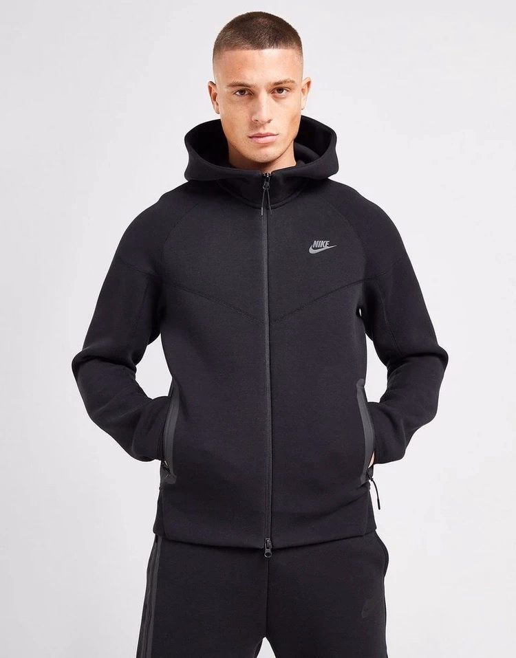 Худі чоловіче Nike Tech Fleece Full-Zip Hoodie Black FB7921-010