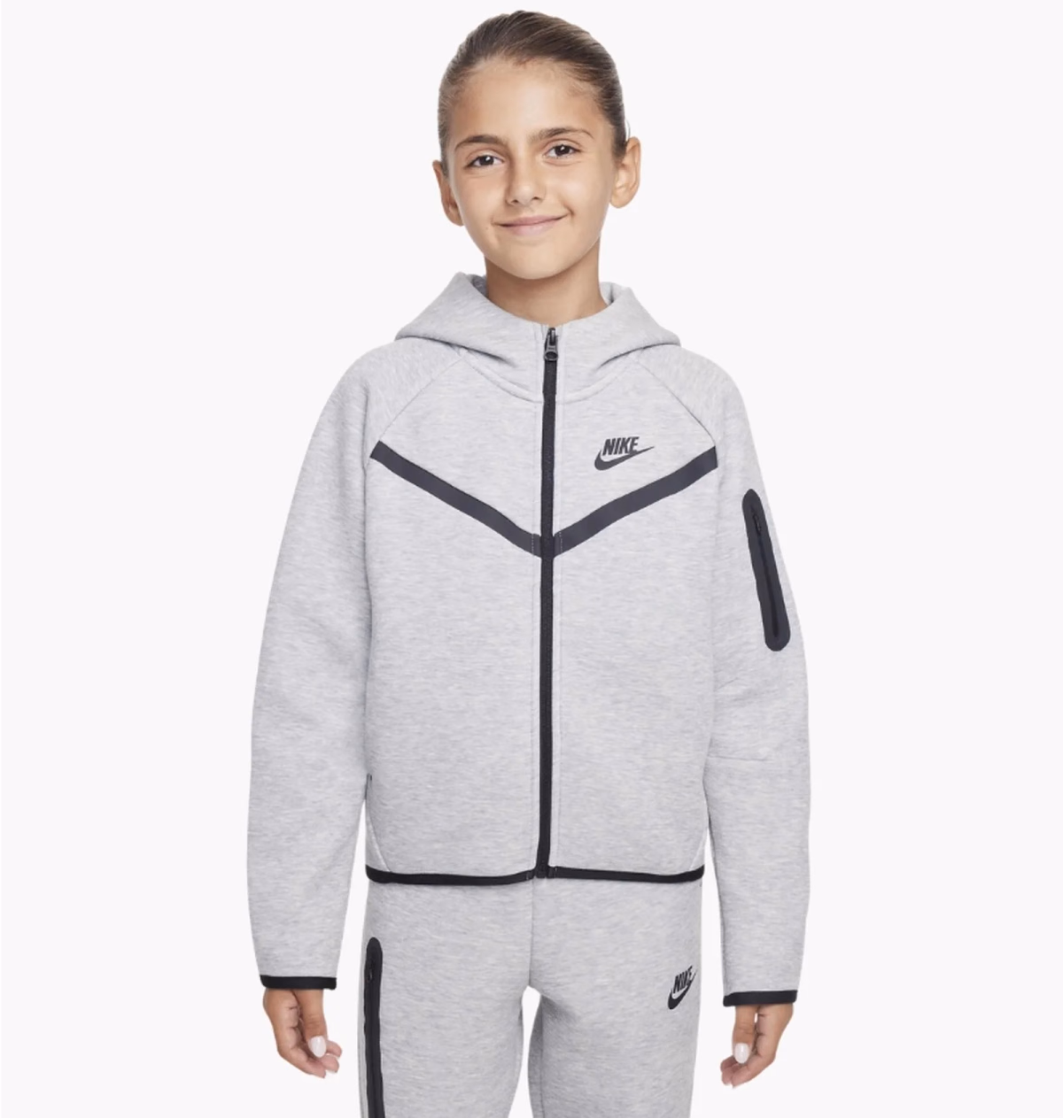Толстовка дитяча Nike Sportswear Tech Fleece Grey HV8695-063 — фото 2