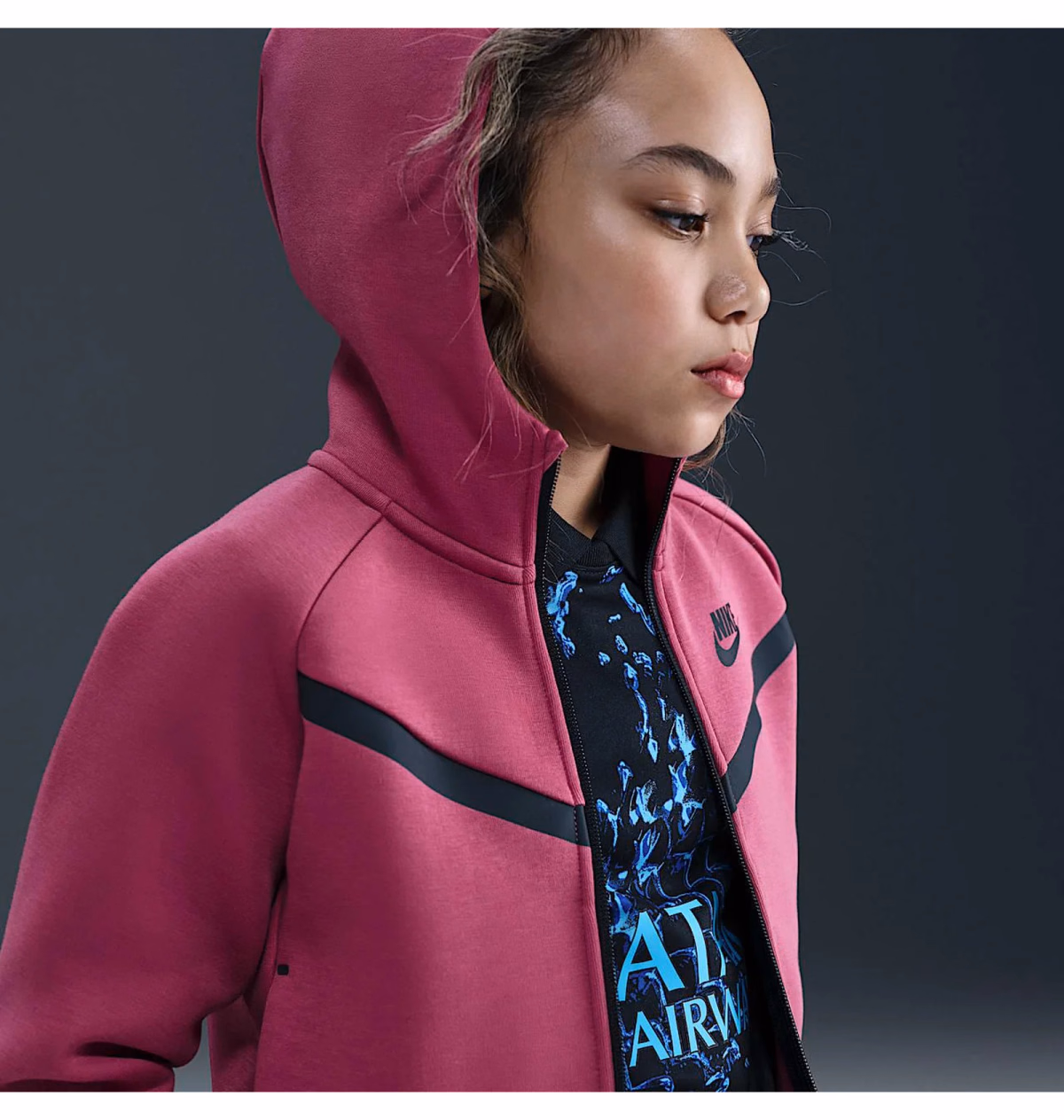 Худі дитяче Nike Sportswear Tech Fleece Girls' Full-Zip Hoodie HV8695-634 — фото 5