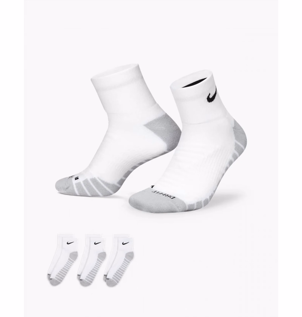 Шкарпетки Nike U Everyday Max Cush Ankle (3 пари) White SX5549-100 — фото 3